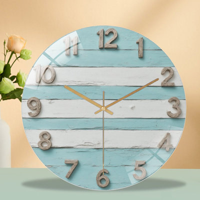 Horloge murale en verre 12 po