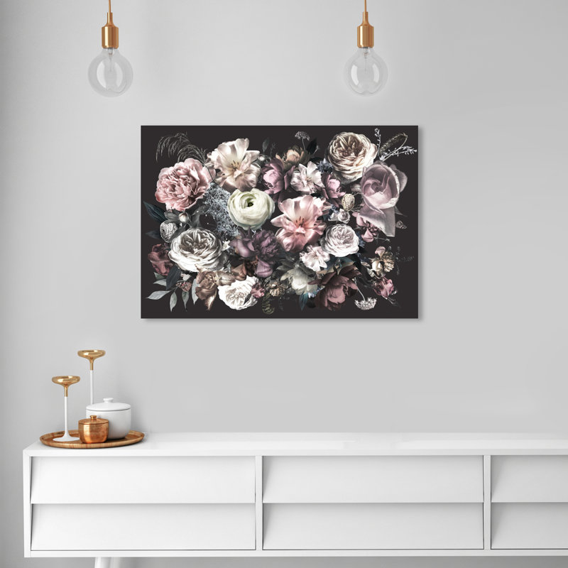 Elizabeth Elizabeth Flowers - Impression sur toile, H 24 po x l 36 po, Toile tendue