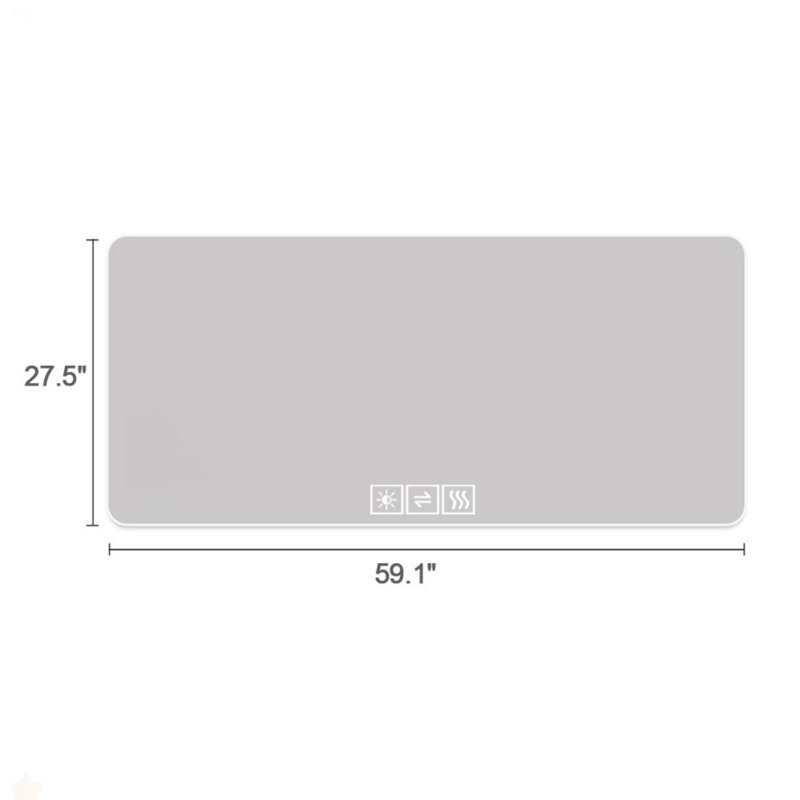 28*60In  LED Bathroom Mirror, Corrosion-Resistant, Three-Color Dimmable, Backlit Mirror With One-Touch Demist Function