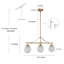 Luminaire suspendu sphérique moderne Mid-Century 3 lumières avec verre givré