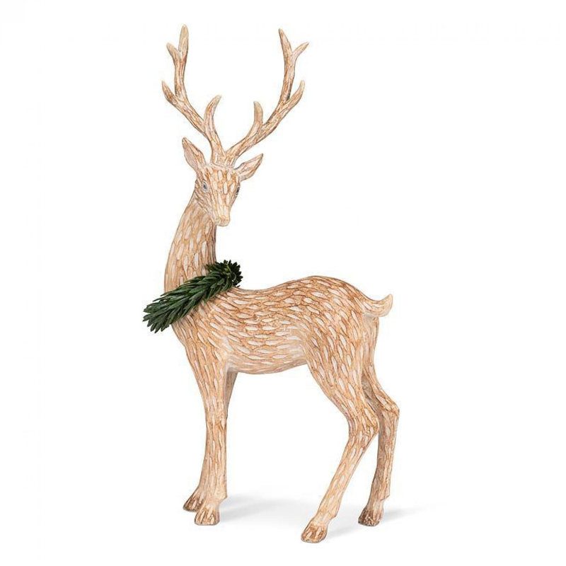 Figurine cerf debout avec une couronne