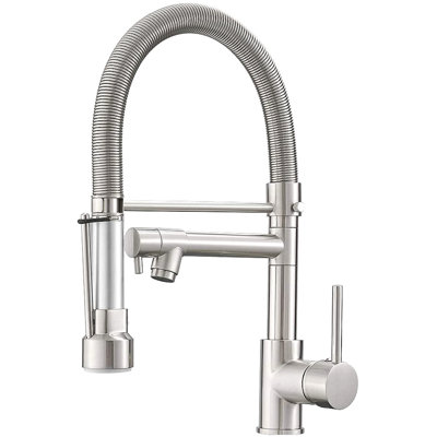 Commercial Style Kitchen Faucet With Pull Down Sprayer, Commercial Kitchen Faucet, Spring Kitchen Faucet, Kitchen Sink Faucet