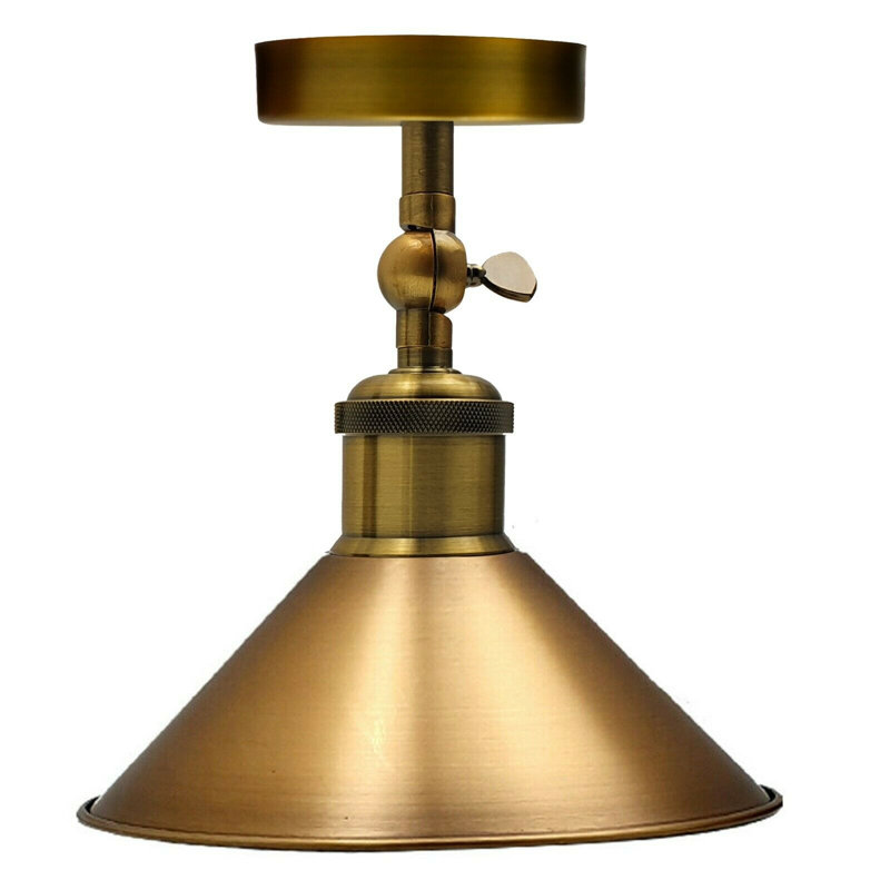 Boling Semi Flush Mount, Yellow Brass