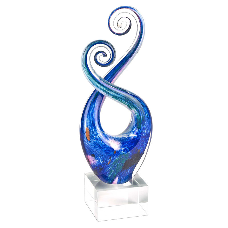 Monet Murano Glass Swirl Centerpiece Sculpture