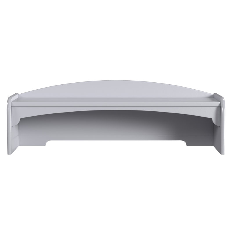 Crawfordville 15" H x 46" W Desk Hutch, Soft Gray