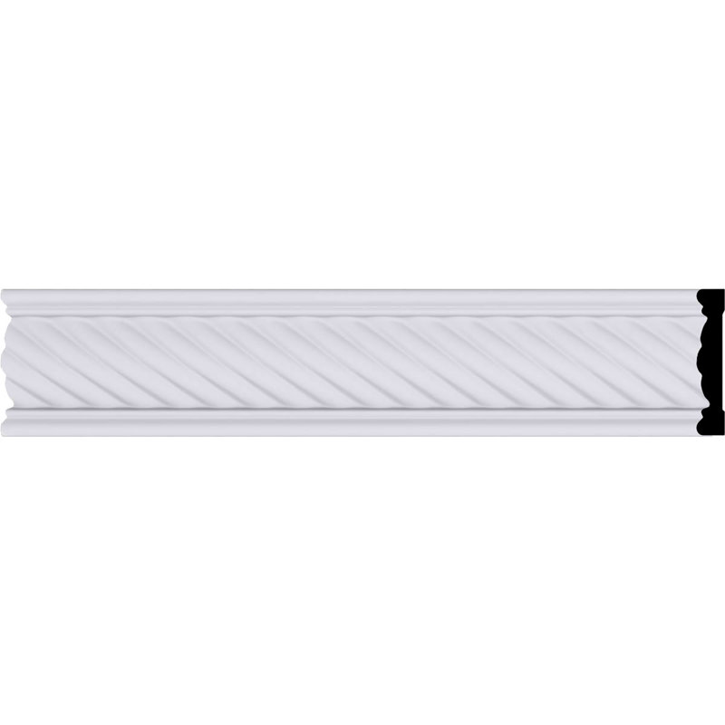 Endurathane Diana Rope Chair Rail3"H x 5/8"P x 94 1/2"L, Factory Primed