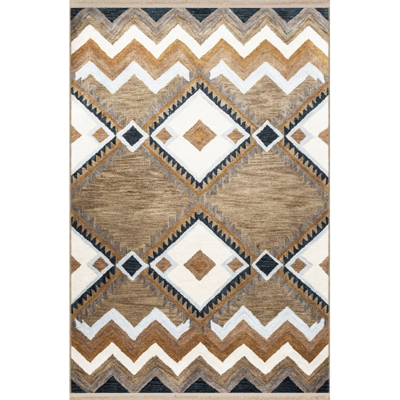 Multi-Colored Scandinavian Design Geometric Shape Patterned Fringed Vintage Decorative Rug, Runner 3'9.81" x 9'10.11"