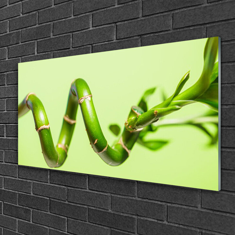 Floral Bamboo - No Frame Print on Glass