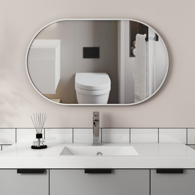 Latwanna Oval Metal Wall Mirror