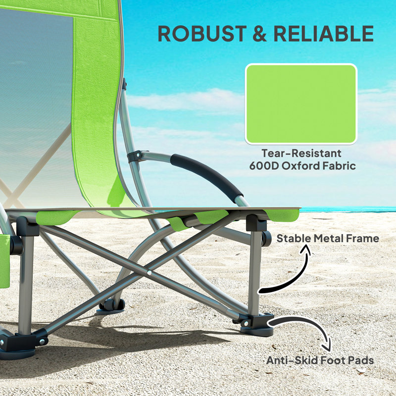 Folding Beach Chair, Green