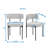 3-Piece Dining Set: Round Trestle Table & 2 Boucle Chairs-892458484