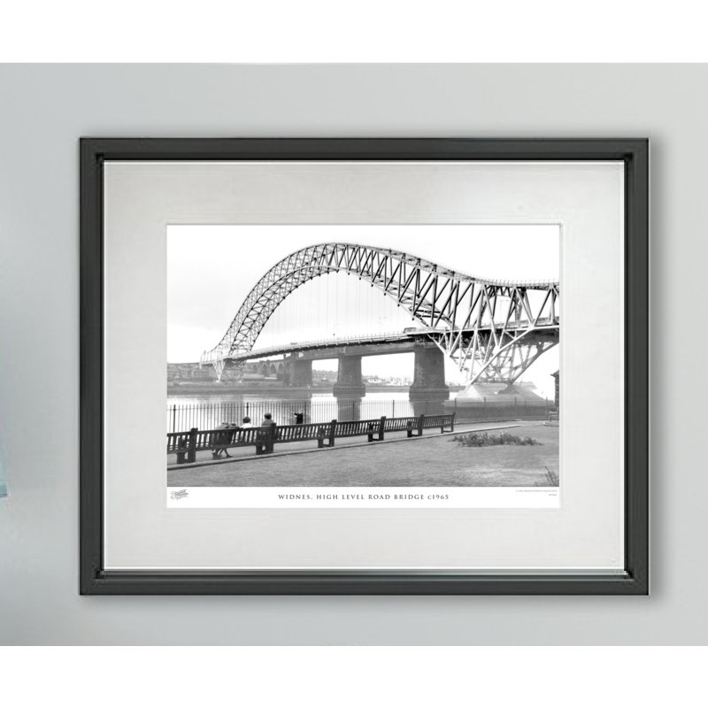 Widnes, High Level Road Bridge C1965 - Single Picture Frame Print, 28cm H x 36cm W x 2.3cm D