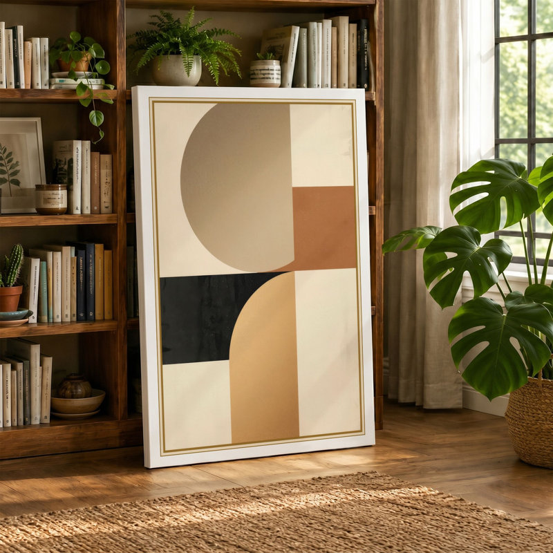 Harmony Geometric - Wrapped Canvas, Ochre Border, 30x20 - 76.2 x 50.8 cm