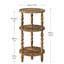 Table d'appoint ronde à 3 niveaux avec pieds en bois massif-1443132519