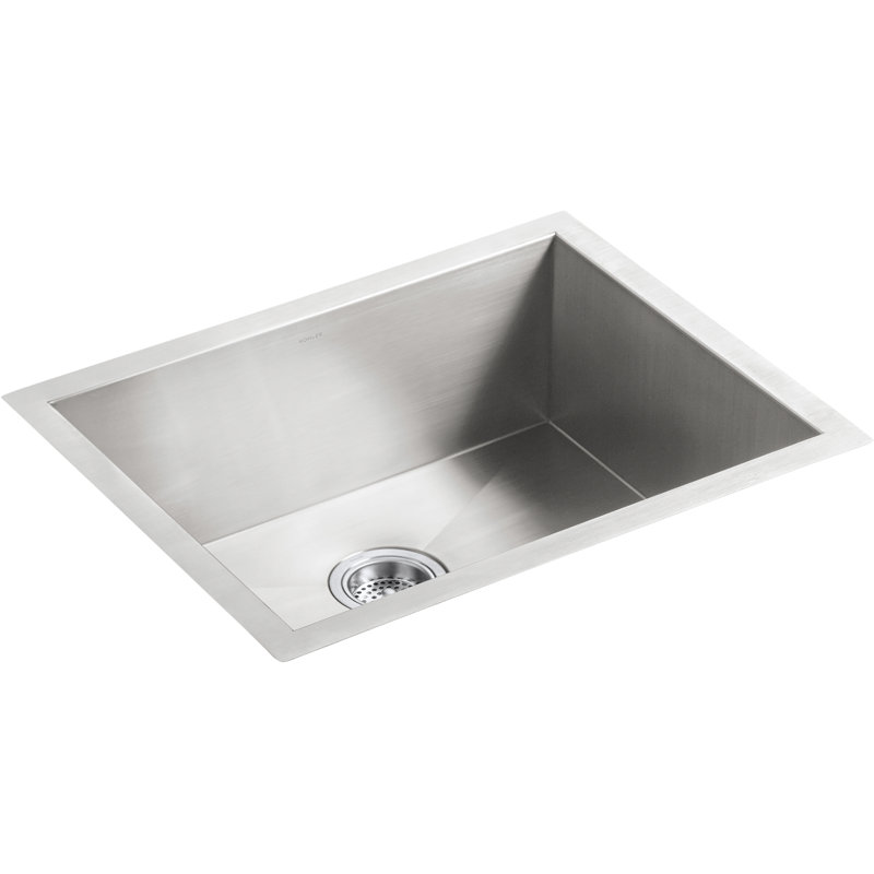 Vault 25" L x 22" W x 9-5/16" Top-Mount/Under-Mount Single-Bowl Kitchen Sink with 4 Faucet Holes, 3 Hole