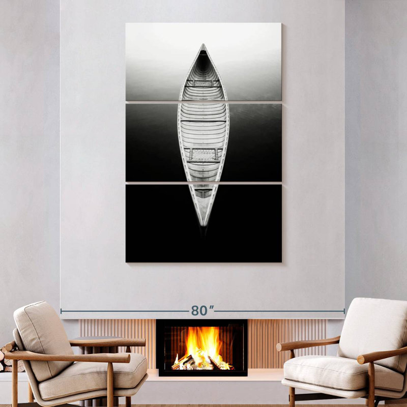 Mehar An Empty Canoe, H 74 po x l 48 po