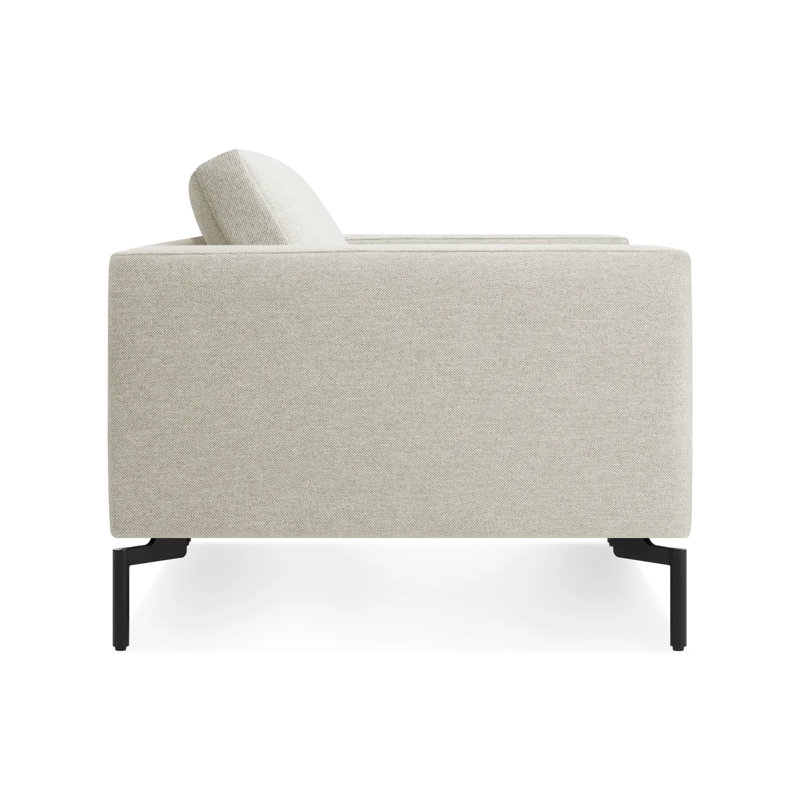 New Standard Armchair, Maharam Mode in Clavicle Polyester Blend, Black