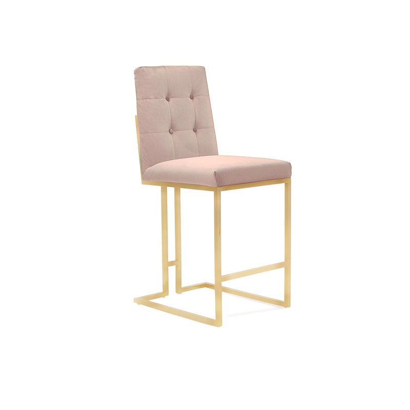 Tabouret de bar et de comptoir Cameron, Brun, Tabouret de comptoir (siège d'une hauteur de 27 p