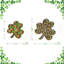 Ensemble de 2 décorations de table trèfle en bois St. Patrick's