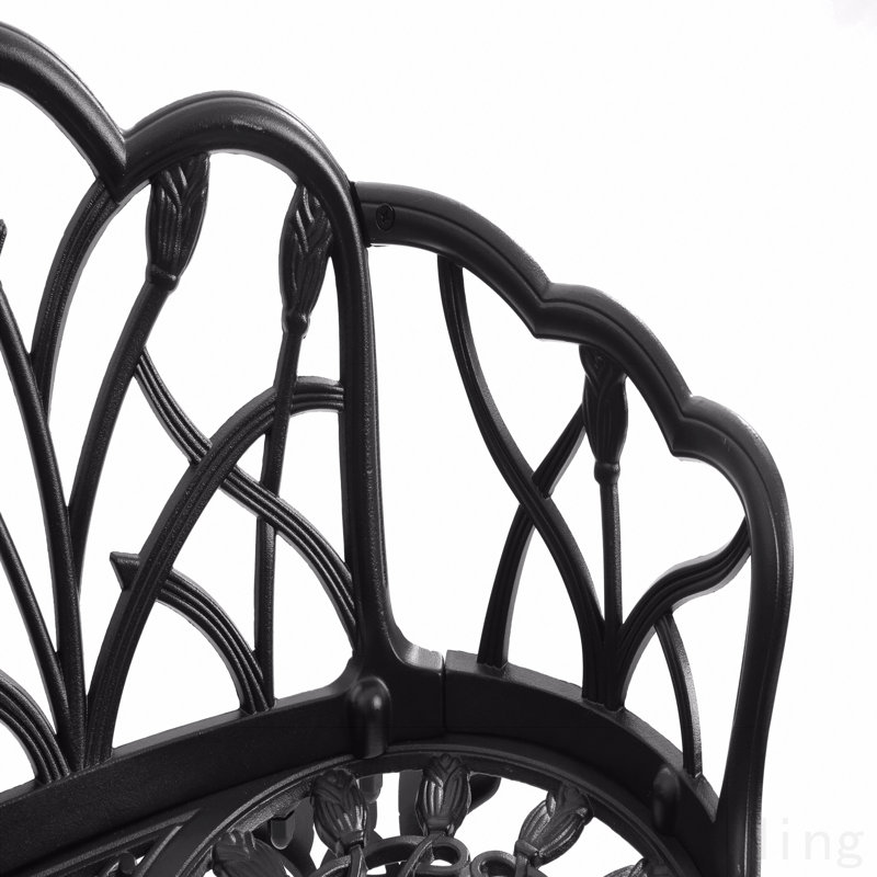Banc en fonte d'aluminium, Noir