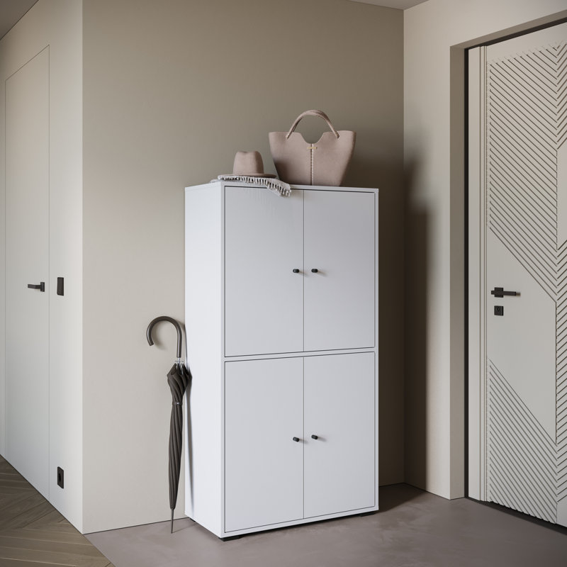 Temia Shoe Storage, White