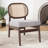Rattan Backrest Upholstered Armchair-86885631