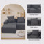 Canapé modulaire convertible convertible en microfibre-333597364