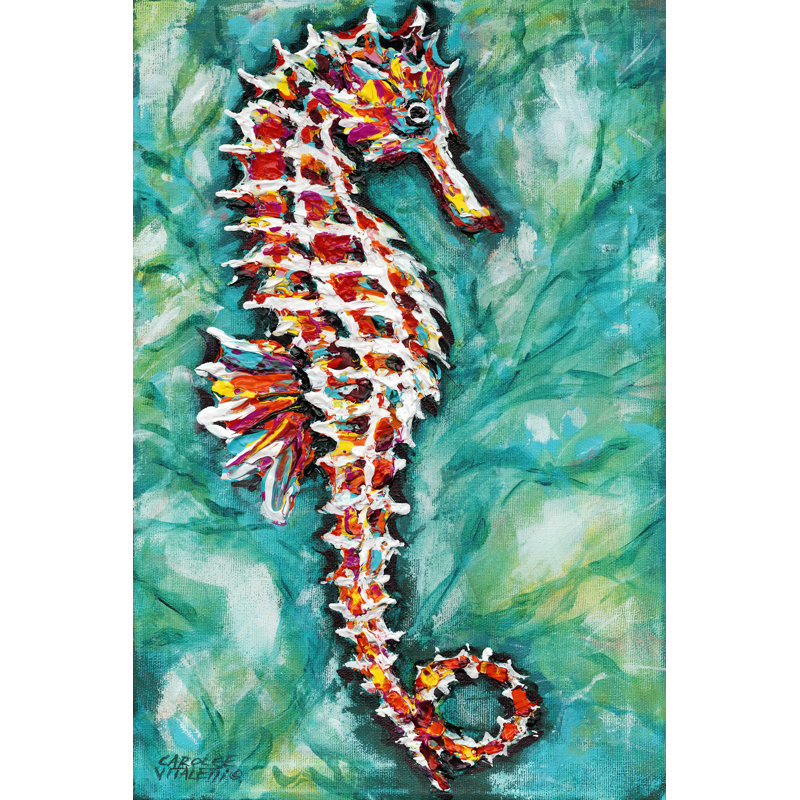 Radiant Seahorse I by Carolee Vitaletti - Wrapped Canvas Art Prints, 46cm H x 30cm W