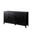 Buffet autoportant à 4 portes avec tablettes ouvertes, rangement durable et élégant pour le salon, le bureau et la chambre à coucher-1391778813