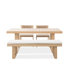 Rosa 4 - Person Eucalyptus Wood Patio Dining Set With Bench, Cushions Included