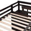 Lit superposé simple au-dessus de simple avec lit gigogne et escalier-1083991339