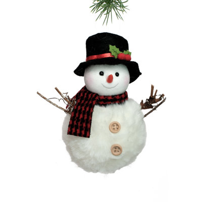 Bonhomme de neige blanc debout blanc