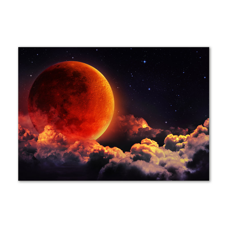 Moon Eclipse - No Frame Print on Canvas