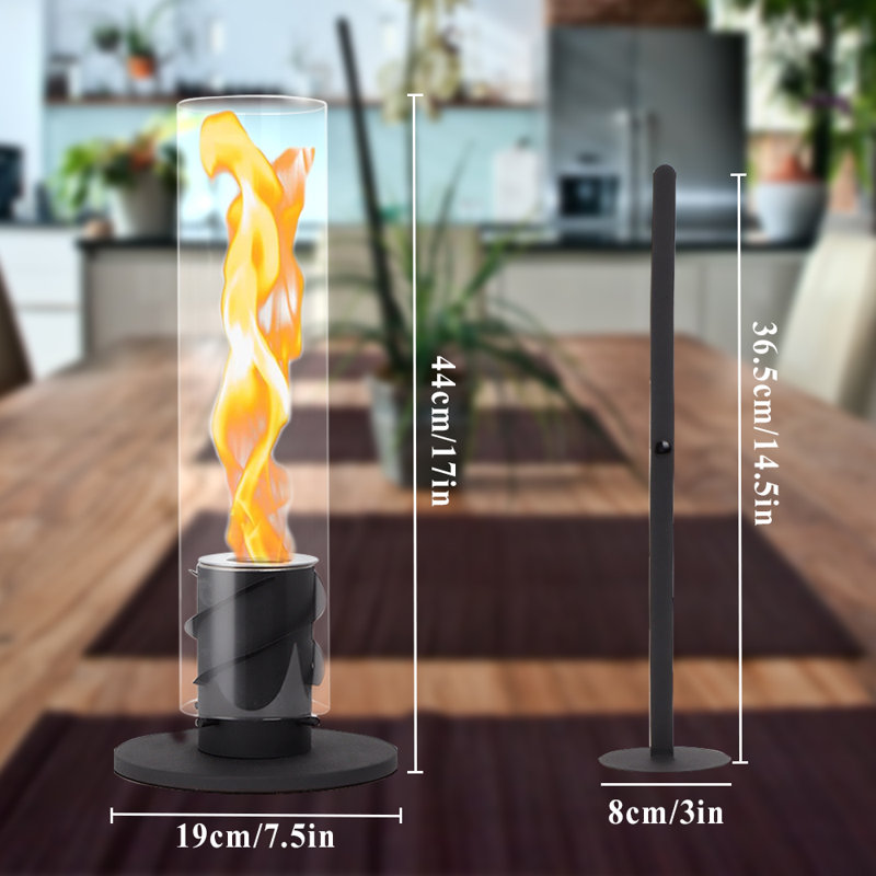 Raniyah Bio-Ethanol Tabletop Fireplace with Flame Guard
