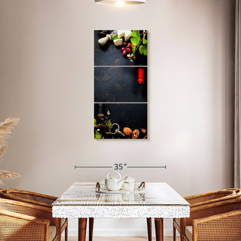 Wine Pairing Table, 27" H x 12" W
