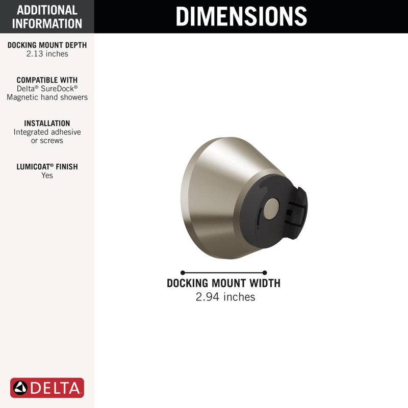 SureDock Magnetic Docking Mount, Lumicoat® Stainless