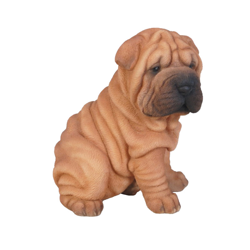 Statue de chiot Shar-pei assis
