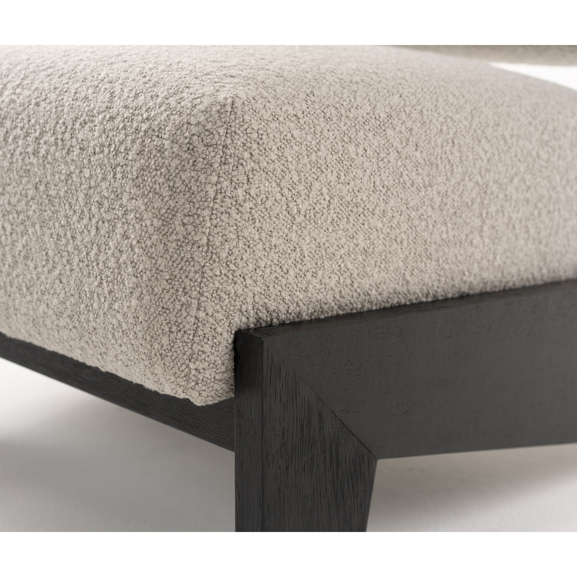 Brest Upholstered Accent Chair, Light Gray & Black