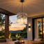 1-Light Cylindrical Glass Kitchen Island Pendant-757725632