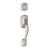 Camelot Exterior Portion Handleset with Single Cylinder Deadbolt (Interior Portion Sold Separately)
