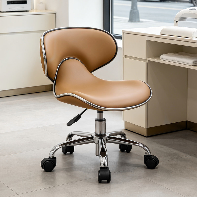 Tabouret de pédicure pivotant et réglable - Fauteuil ergonomique Nail Tech pour les professionnels du salon, fauteuil de pédicure confortable avec rotation douce