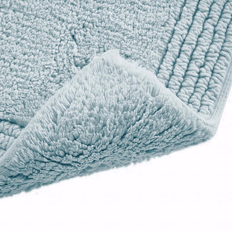 100% Cotton Tufted 3000 Gsm Reversible Bath Rug, Rectangle 1'9" x 2'10"