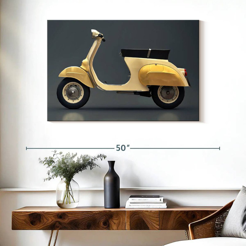 Mehar Vintage European Scooter, 26" H x 39" W