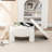 Upholstered Round Storage Ottoman-198545008