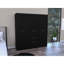 Armoire à six portes, chambre, noir / blanc
