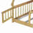 Rubber Wood Tent-Shaped Floor Bed,With Guardrails,Slats And Door-1813895978-1813895981