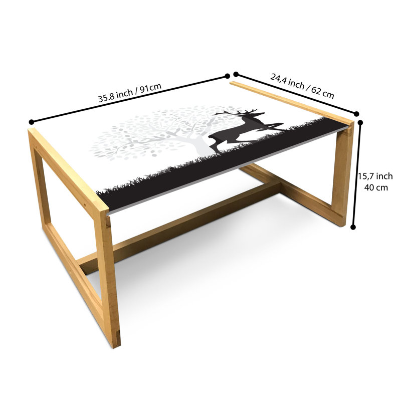 Jamariae Sled Coffee Table, 90cm H x 62cm W x 40cm D