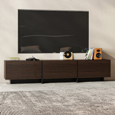 3-Door Media Console With Hidden Storage