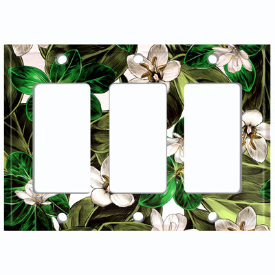 Patterned 3 - Gang Standard Wall Plate