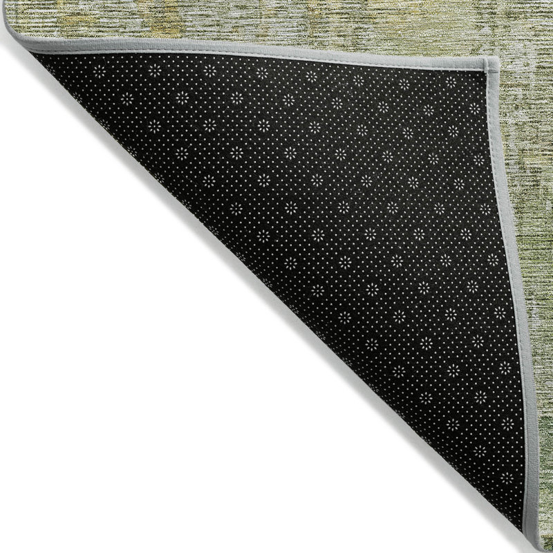 Machine Washable Indoor/Outdoor Claudian ACN1237 Sage Rug, Rectangle 5' x 7'6"